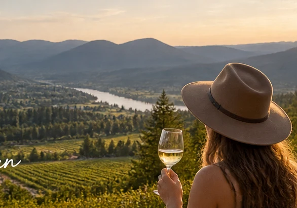 Cowichan valley and vineyard scenery